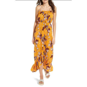 One Clothing Floral Tulip High Low Dress Yellow Size M